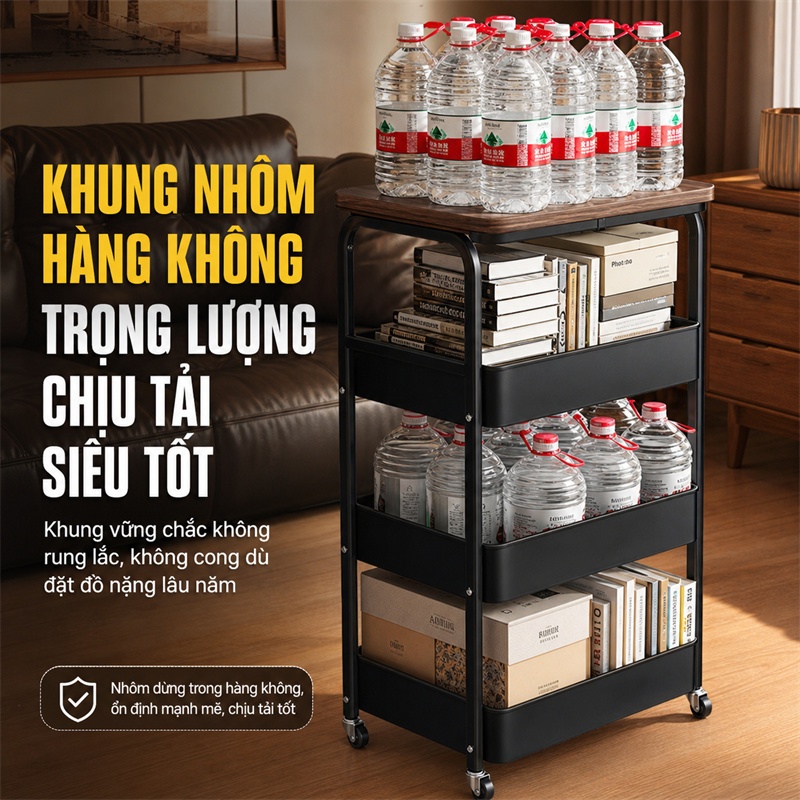 Xe Đẩy Spa để đồ không cần lắp đặt thiết có thể gập lại kệ để đồ đa năng phòng ngủ thép