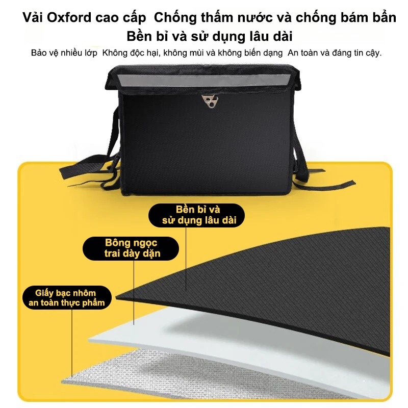 Túi Giữ Nhiệt Giao Hàng dùng cho shipper Túi giao hàng 22L 32L 48L 62L (Tặng Kèm Dây Đeo Vai)