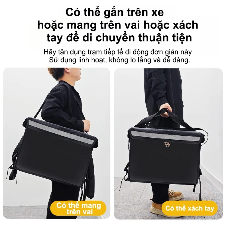 Túi Giữ Nhiệt Giao Hàng dùng cho shipper Túi giao hàng 22L 32L 48L 62L (Tặng Kèm Dây Đeo Vai)