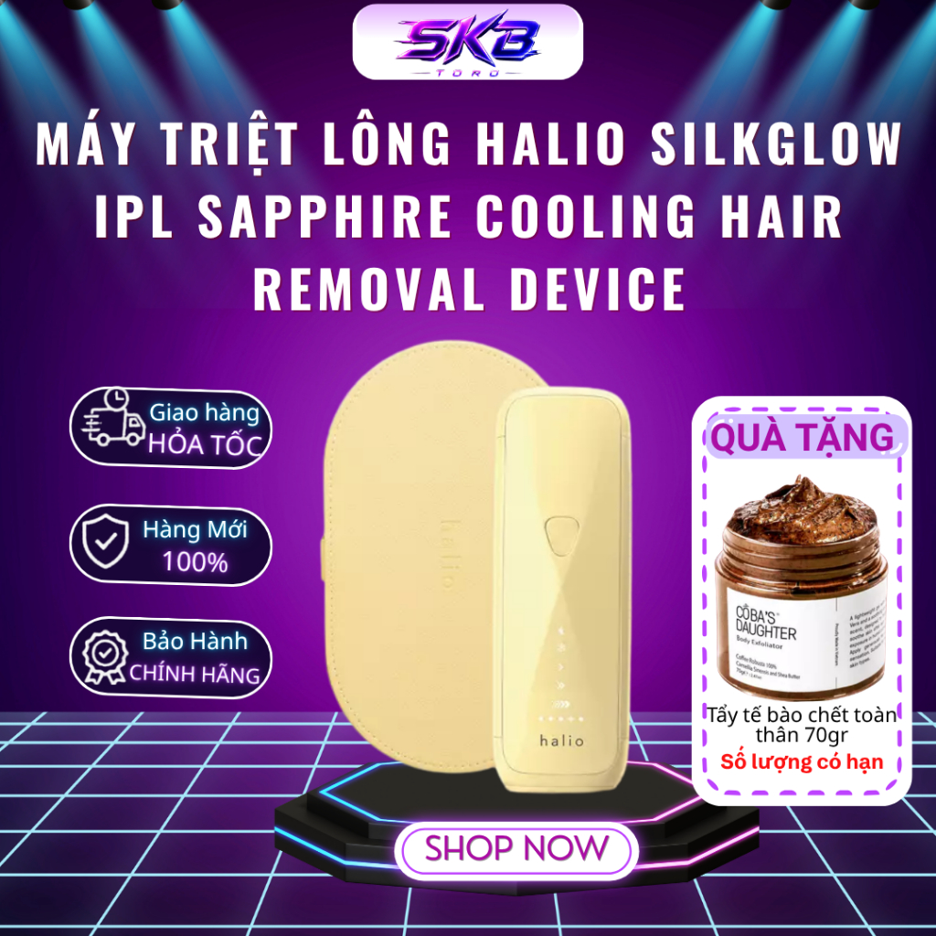 Máy Triệt Lông Halio SilkGlow IPL Sapphire Cooling Hair Removal Device - Bảo Hành 24 Tháng