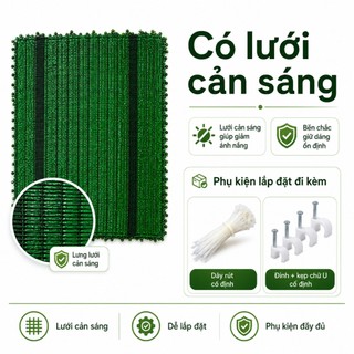 Tấm Cỏ Giả Cỏ Nhân Tạo Trang Trí, Có Lưới Giảm sáng