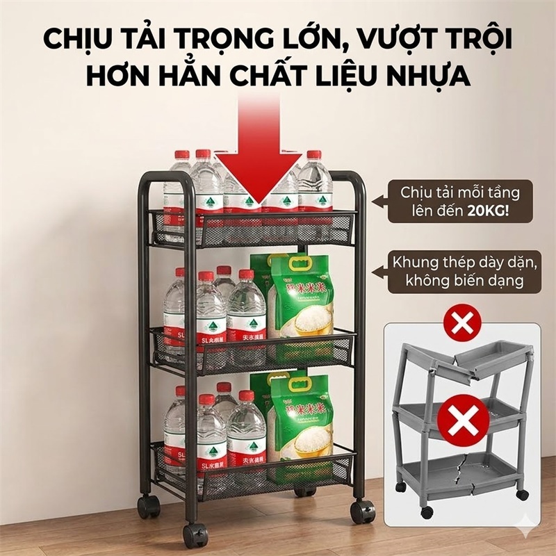 Xe đẩy Spa thép cacbon Xe đẩy có thể xoay 360 độ Xệ đựng đồ đa năng khả năng chịu tải mạnh mẽ