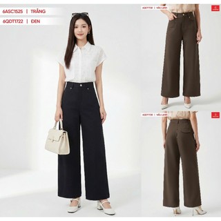 6QDT17 (Sẵn) Quần nữ CARDINA chất liệu chéo cao cấp dáng đứng trẻ trung hiện đại tạo hiệu ứng kéo chân
