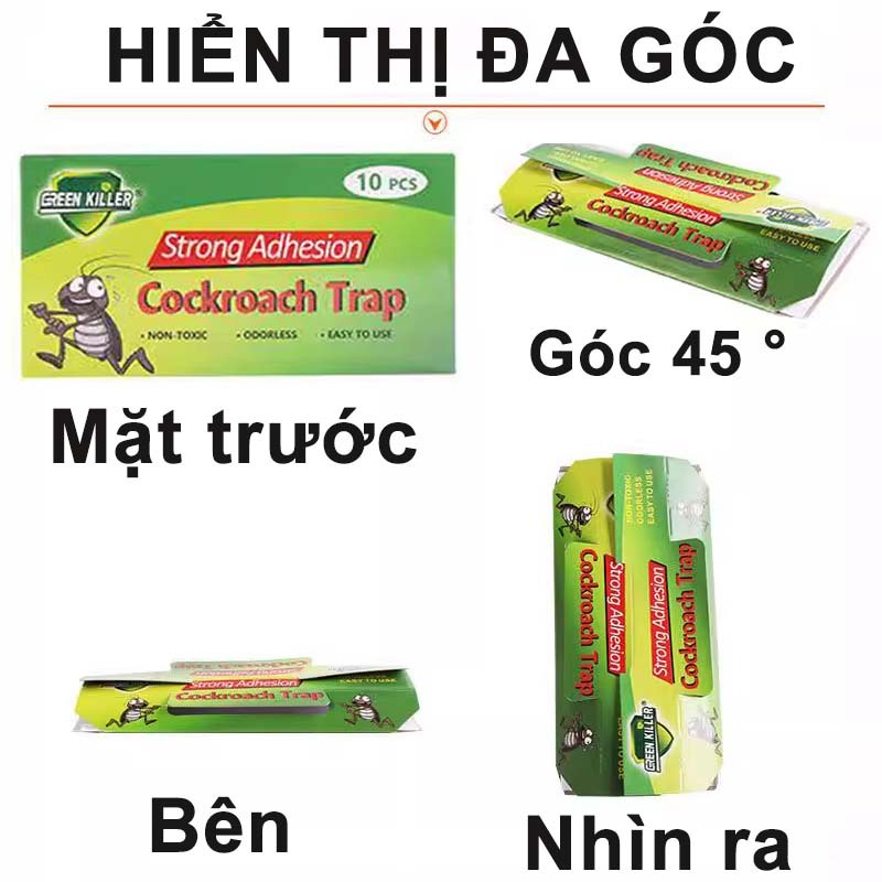 Bẫy diệt gián trong nhà - Có mồi, keo dính chắc - Diệt sạch ổ gián - An toàn gia đình - Cubi