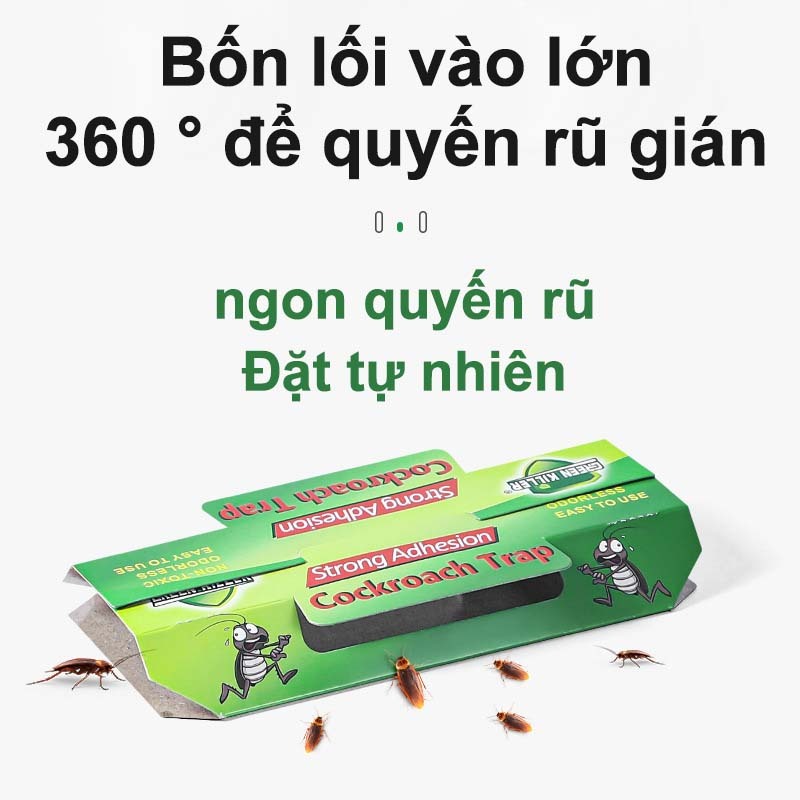 Bẫy diệt gián trong nhà - Có mồi, keo dính chắc - Diệt sạch ổ gián - An toàn gia đình - Cubi