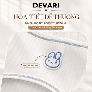 Quần lót nữ cotton kháng khuẩn khử mùi cạp vừa- Quần chip nữ họa tiết xinh xắn dễ thương DEVARI L861