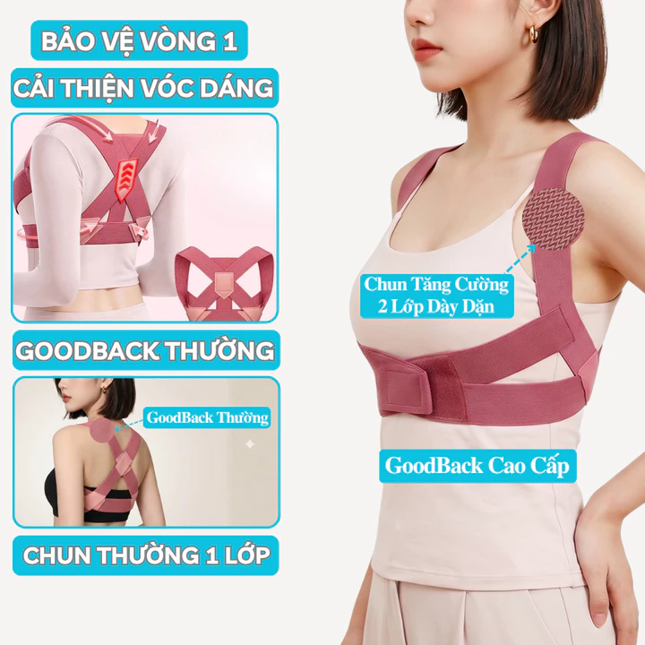 Đai Chống Gù Lưng Bảo Vệ Vòng 1 Cho Nữ ANDEGO, Đai Lưng Tập Gym Nữ Chống Gù Định Hình Vòng 1