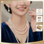 N719 chuỗi hạt ngọc trai nhân tạo hạt 8 li dây chuyền 1 sợi dài 150cm sang trọng cho nữ