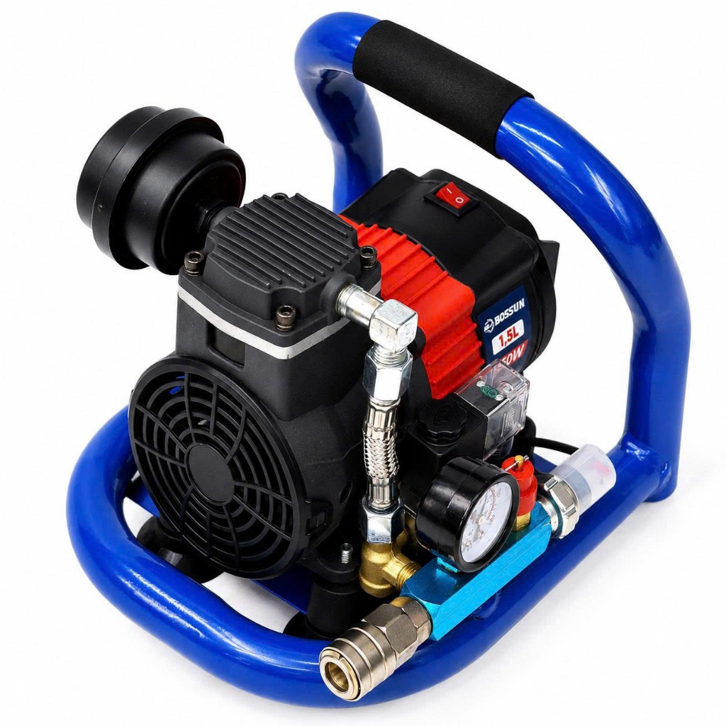 Thân Máy Nén Khí Dùng Pin BS BOSSUN BS-AC15PRO Dung Tích 1,5L - Chân Pin Phổ Thông - Không Chổi Than