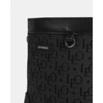 Túi Đeo Chéo Dáng Bucket Monogram Nate Leonardo Vải Dệt Phối Da Thiết Kế Tối Giản Thời Trang Nam Nữ — ảnh 3