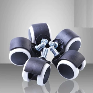 Bánh xe thay thế ghế spa, ghế xoay 360, bánh xe có chân ren ấn bằng nhựa