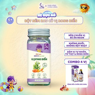 Hạt Nêm Cho Bé Ăn Dặm NutriAZ, Gia Vị Ăn Dặm Rau Củ Dashi Rong Biển Cho Bé Từ 6 Tháng, Không Muối Và Hương Liệu
