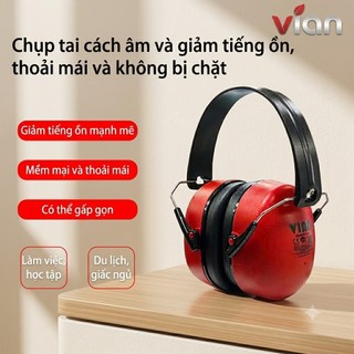Chụp Tai Chống Ồn Gấp Gọn VIAN 1436 – Tiện Lợi Bỏ Túi, Cách Âm Mạnh Mẽ 32dB-Chống ồn khi ngủ,khi làm việc trong nhà máy