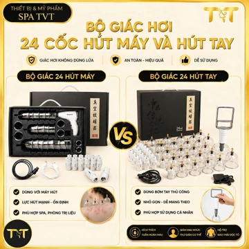 Bộ Giác Hơi 24 Cốc Hút Tay, Hút Máy Và Bộ Giác Hơi 32 Cốc, Dụng Cụ Giác Hơi Không Dùng Lửa