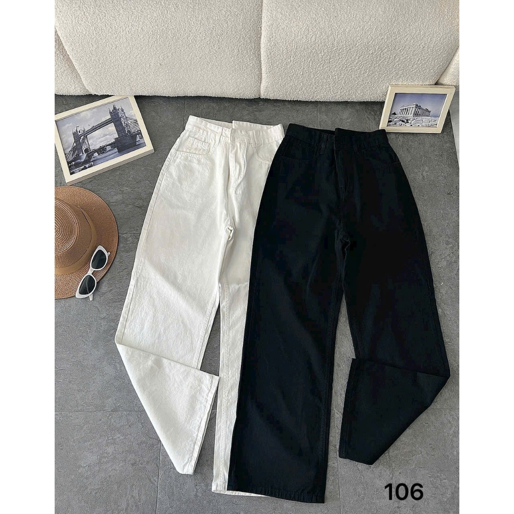 Quần Kaki Nữ Bigsize 40-90kg Ống Suông Lưng Cao, Quần Dài Nữ Che Khuyết Điểm Vòng 2 và Vòng 3 MS106