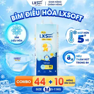 Bỉm ĐIỀU HOÀ LXSoft Hàn Quốc Mỏng Nhẹ chỉ 2mm,Siêu Khô Thoáng, Lưng Cao, Không tràn, ngăn ngừa hăm tã