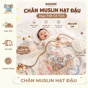 Chăn Hè Cho Bé, Chăn Xô Hè Muslin Hạt Đậu Kích Thước 80*100cm Mềm Mịn Thoáng Mát - HT626 - HT859
