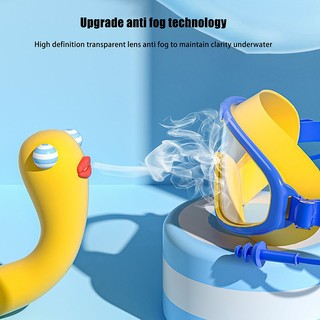 [KTP] Kính Bơi Trẻ Em góc nhìn rộng có nút bịt tai , Viền Silicon Mềm Mại Chống Nước Tuyệt Đối Không Đau Hằn