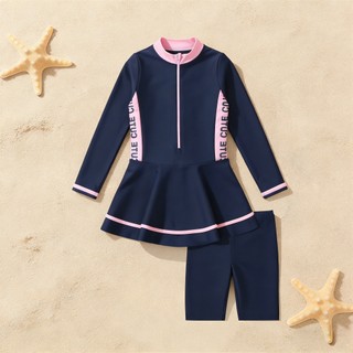Đồ Bơi Trẻ Em Mẫu Mới Polyester Nhanh Khô Họa Tiết Đáng Yêu Áo Liền Quần Tay Ngắn Unisex Phù Hợp 3-11 Tuổi Bơi Lội