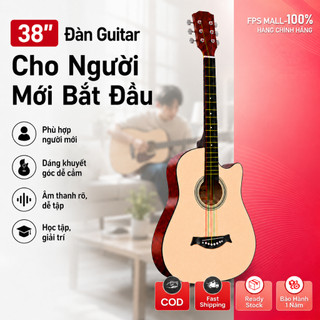 Đàn Guitar Acoustic 38 Inch Cho Người Mới Học, 2 Màu Đen/Gỗ, Phù Hợp Học Tập Giải Trí Quà Tặng