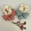 Dây Buộc Tóc Srunchies Phối Nơ Caro Cỡ Lớn Phong Cách Vintage Hàn Quốc Đáng Yêu Cho Nữ