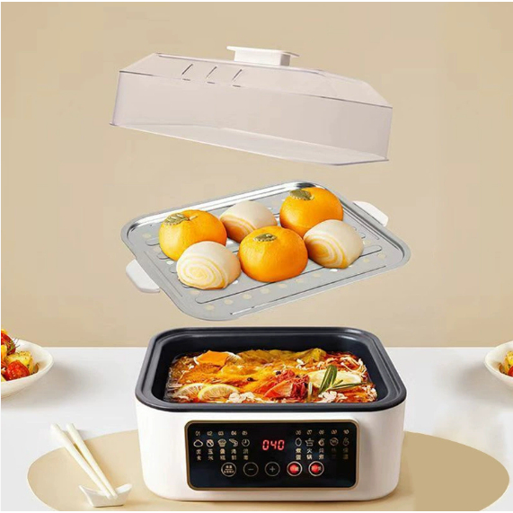 Nồi Hấp Điện 32L  Cao Cấp Đa Chức Năng 3 Tầng Inox, Gia Dụng Tủ Hấp Công Suất Lớn, Có Hẹn Giờ G16