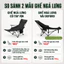 Ghế gấp gọn ngả lưng Vivu Outdoor chịu lực tốt, Ghế xếp gọn cắm trại dã ngoại
