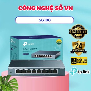 Bộ Chia Mạng Switch 8 Cổng TPLink TL- SG108 Gigabit 1000Mbps Vỏ Kim Loại, Hàng Mới Chính Hãng - BẢO HÀNH 2 NĂM