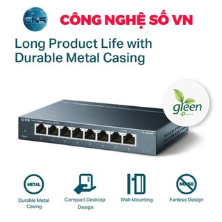 Bộ Chia Mạng Switch 8 Cổng TPLink TL- SG108 Gigabit 1000Mbps Vỏ Kim Loại, Hàng Mới Chính Hãng - BẢO HÀNH 2 NĂM