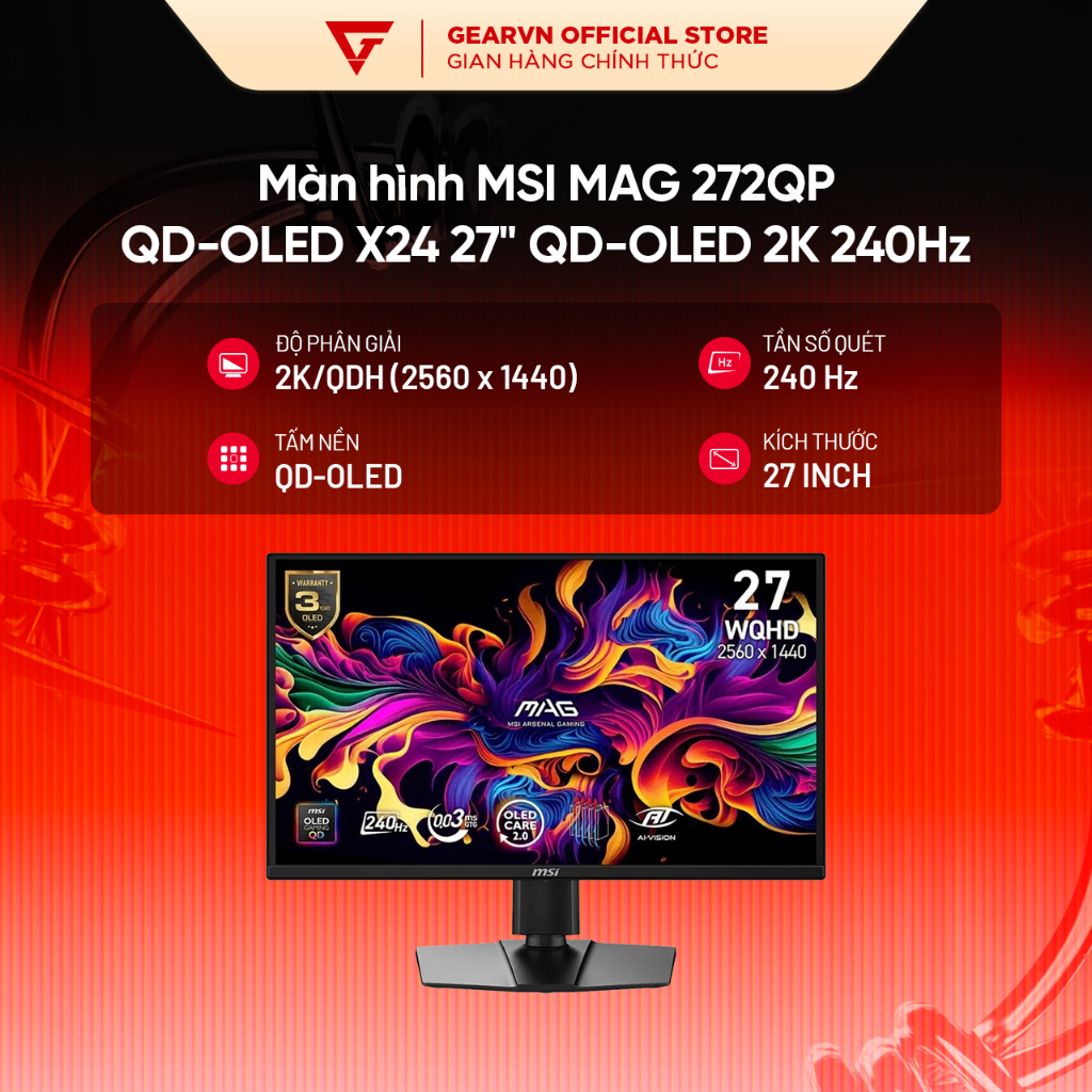 Màn hình MSI MAG 272QP QD-OLED X24