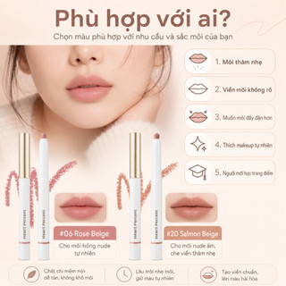 Chì Kẻ Môi Heart Percent Dote On Mood Lip Pencil Tạo Viền Môi Tự Nhiên Dễ Tán Màu
