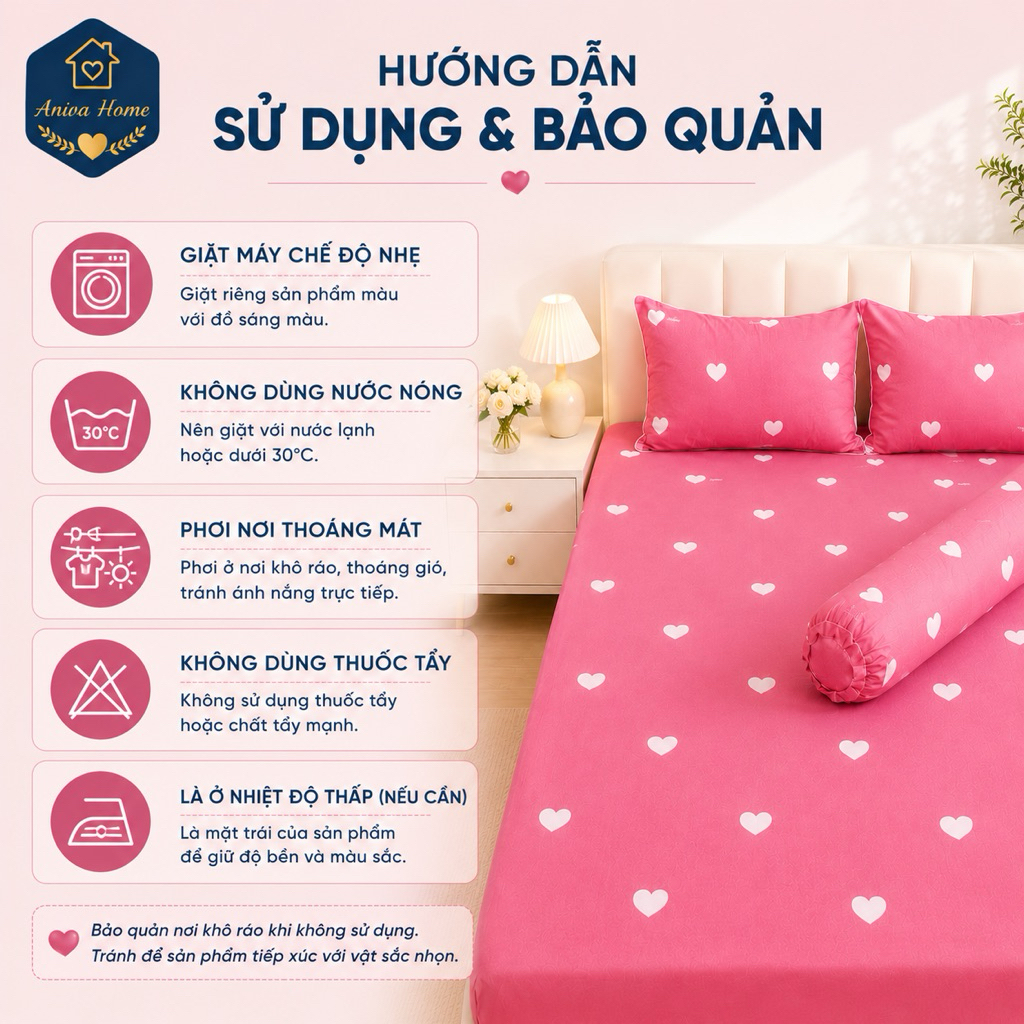 Ga Lẻ Cotton Thắng Lợi Aniva Home - Ga Trải Giường Bo Chun 4 Góc, Mềm Mại, Thoáng Khí, Nệm 1m - 1m8