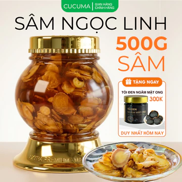 Sâm Ngọc Linh Ngâm Mật Ong CUCUMA 1400ml - 500g Sâm Ngọc Linh Thái Lát, Hũ Thủy Tinh Cao Cấp Hàn Quốc