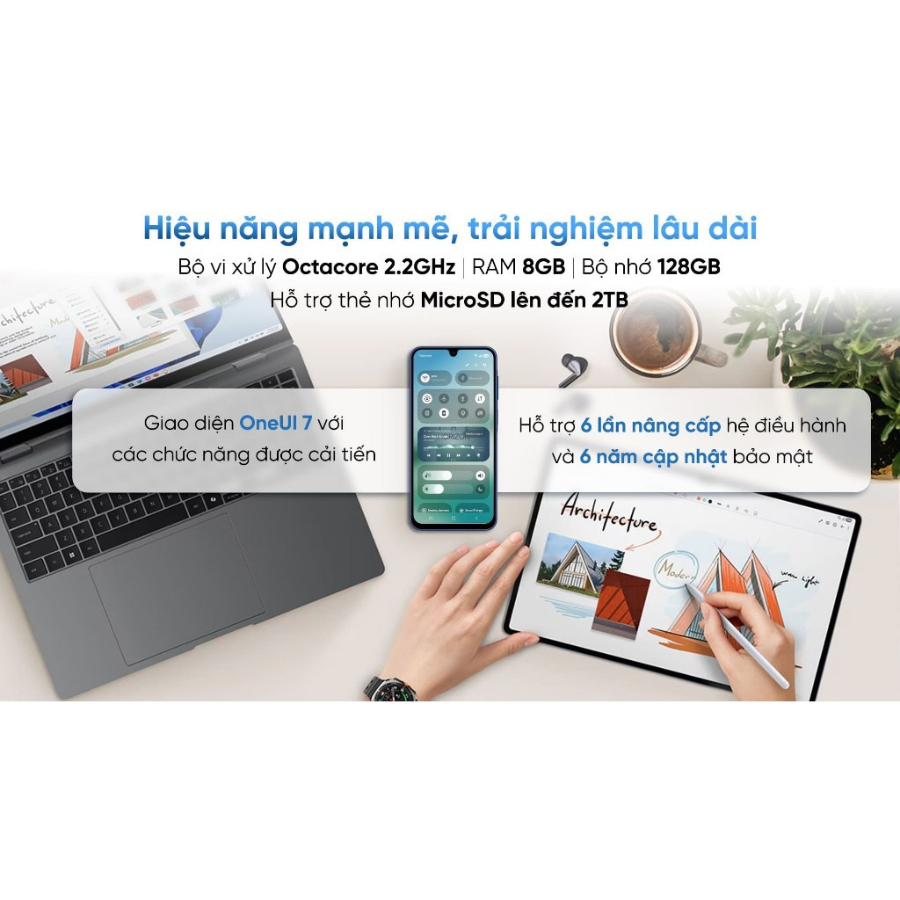 (DDV x Hannah) Điện Thoại Samsung Galaxy A17 LTE 8GB | 128GB - Màn hình 6,7" 90Hz, 5000mAh - Hàng Chính Hãng