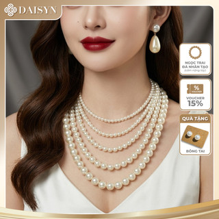 [ DAISYN ] N861 dây chuyền hạt ngọc trai nhân tạo 5 sợi, dây chuyền cưới, thiết kế dây chuyền ngọc trai nhân tạo