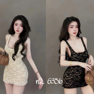 Đầm Dây Ren Hai Lớp Họa Tiết Hoa Sexy Ôm Body Nữ Thời Trang Trend