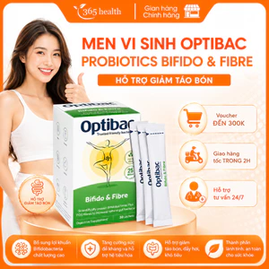 Men vi sinh hỗ trợ táo bón Optibac Probiotics Bifido & Fibre 10/30 gói