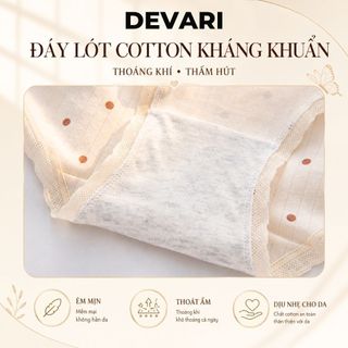 Quần lót nữ cotton kháng khuẩn cao cấp ren viền tôn dáng họa tiết cute dễ thương DEVARI L120