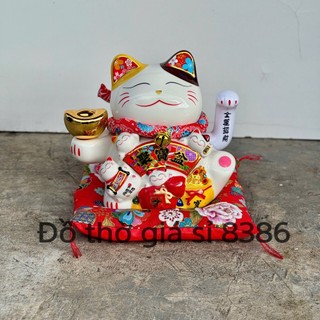 Mèo Thần Tài Vẫy Tay May Mắn Size 18 Làm Quà Tặng Khai Trương