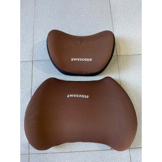 ✈️[Freeship] Gối tựa ô tô cao su non, vỏ cotton thoáng khí