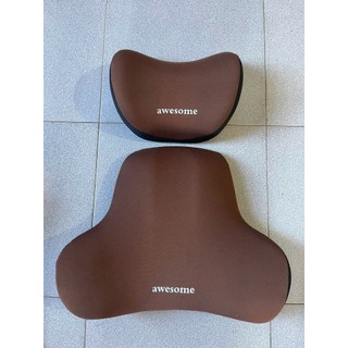 ✈️[Freeship] Gối tựa ô tô cao su non, vỏ cotton thoáng khí