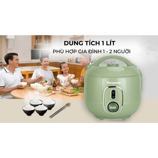 Nồi cơm điện 1L Kangaroo KGRC10M1-Chính hãng 100% trưng bày -1 lít, Số người ăn 2 - 3 người
