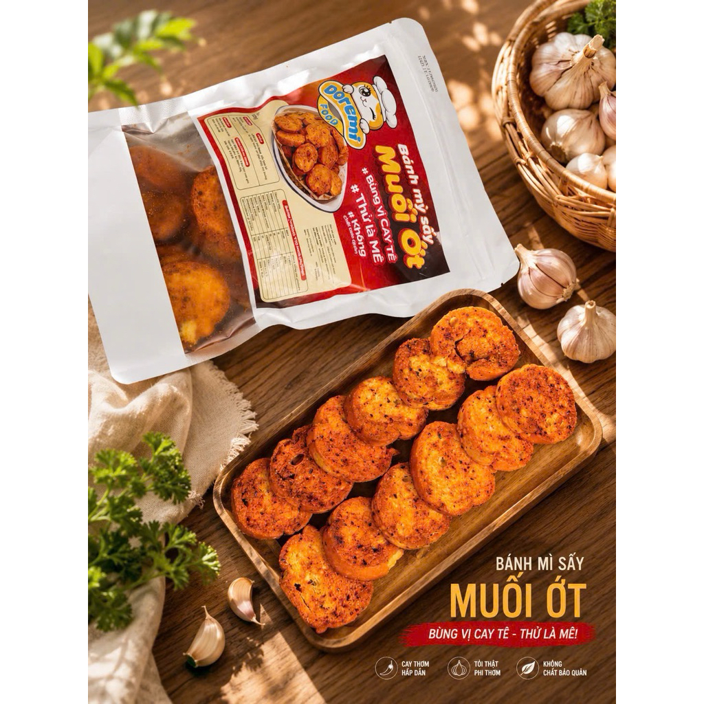 Bánh mỳ sấy vị Muối Ớt Doremi Food 🌟✨🌟✨