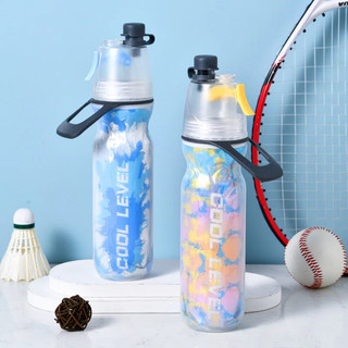 (TX)Bình Nước Phun Sương 500ml Giữ Lạnh Chai Nước Thể Thao Đạp Xe Tiện Lợi mùa hè mát mẻ hơn