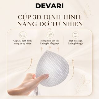 Áo ngực nữ su đúc cao cấp thoáng khí đệm dày nâng quả tạo khe lỗ thông hơi thoáng khí DEVARI A1289