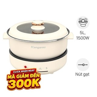 Nồi lẩu điện Kangaroo KG50EH1 5 lít chính hãng 100% bảo hành 12 tháng ( trưng bày mới 98-99% )