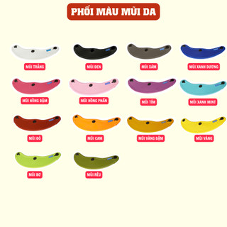 Mũi da PHỐI MÀU gắn nón bảo hiểm, lưỡi trai gắn mũ bảo hiểm VIKING COLOR