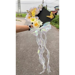 [QUÀ TẶNG] Phụ kiện, Đầu Bông Hoa làm Mũ Tốt Nghiệp Handmade