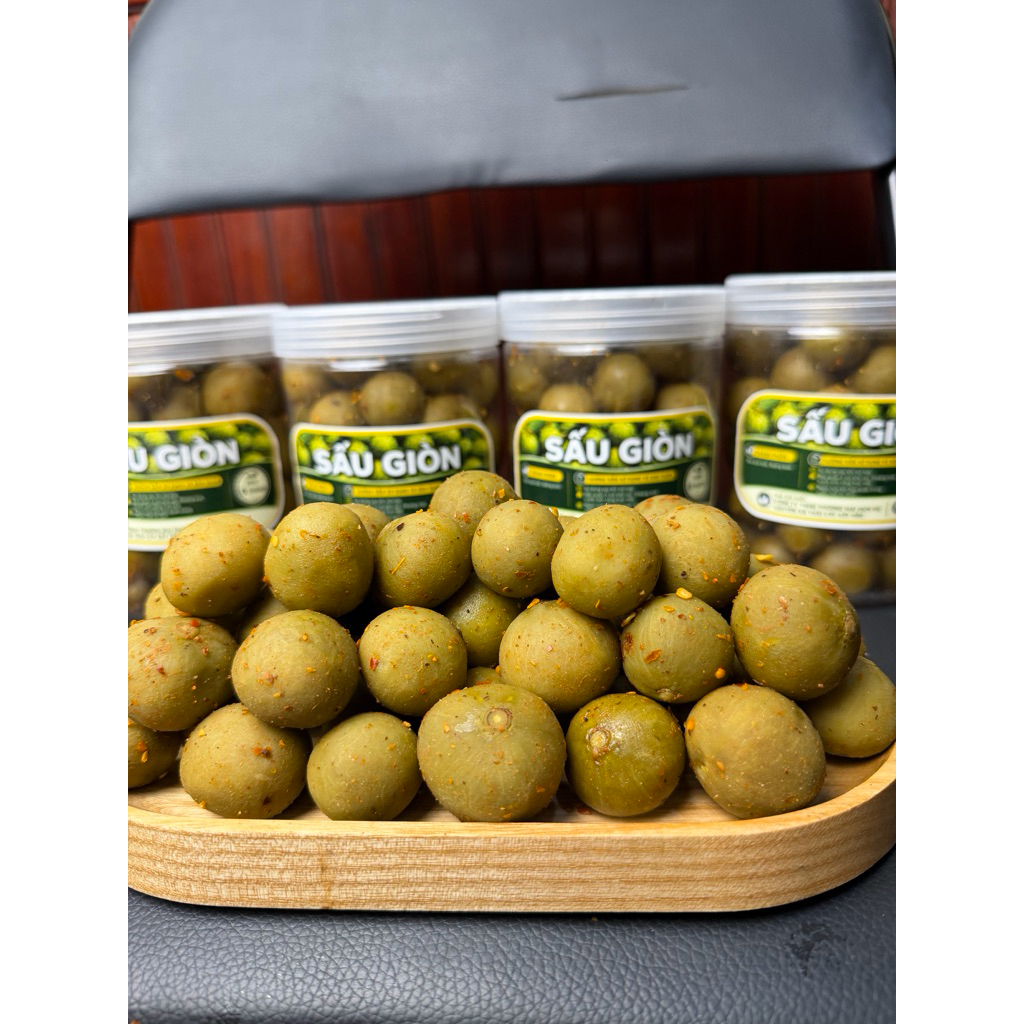 Hộp 500gr Sấu Giòn Chua Cay - Giòn Ngon - (Tặng Muối Chấm)