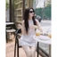 Set bộ trắng sát nách GUMIN thiết kế áo ba lỗ cổ tròn kèm quần short vintage thanh lịch, Set bộ đồ nữ sang chảnh
